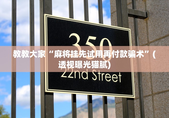 玩家秒懂“麻将挂先试用再付款《包教包会教程》[分享装挂详细步骤]