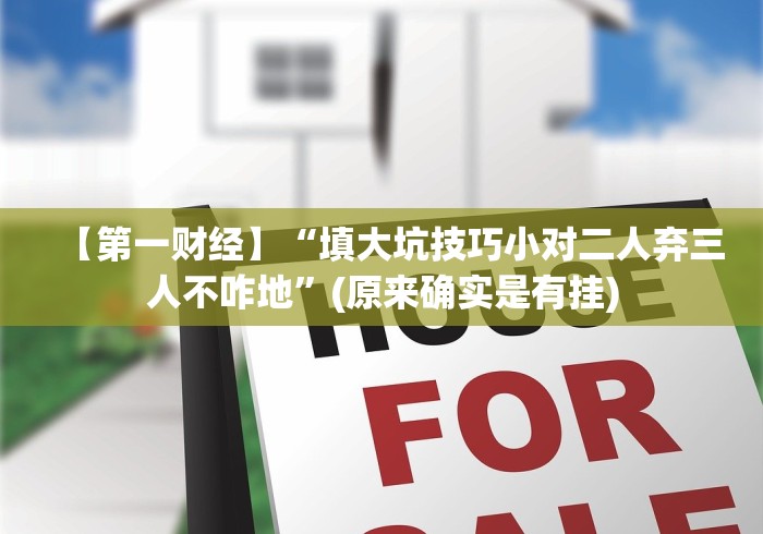 【第一财经】“填大坑技巧小对二人弃三人不咋地”(原来确实是有挂)