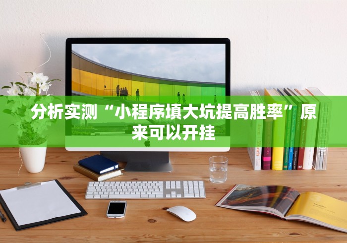 分析实测“小程序填大坑提高胜率”原来可以开挂