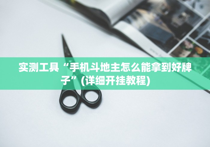 实测工具“手机斗地主怎么能拿到好牌子”(详细开挂教程)