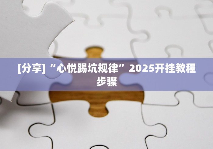 [分享]“心悦踢坑规律”2025开挂教程步骤