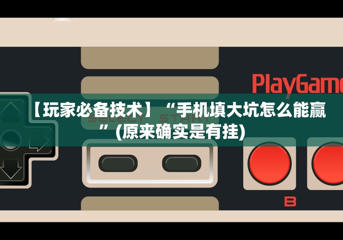 【玩家必备技术】“手机填大坑怎么能赢”(原来确实是有挂)