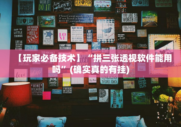 【玩家必备技术】“拼三张透视软件能用吗”(确实真的有挂)