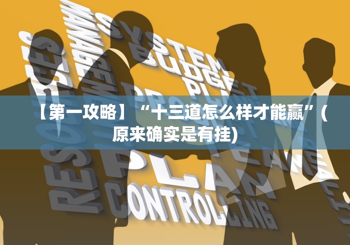 【第一攻略】“十三道怎么样才能赢”(原来确实是有挂)