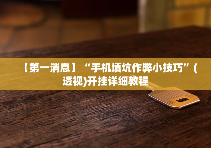 【第一消息】“手机填坑作弊小技巧”(透视)开挂详细教程