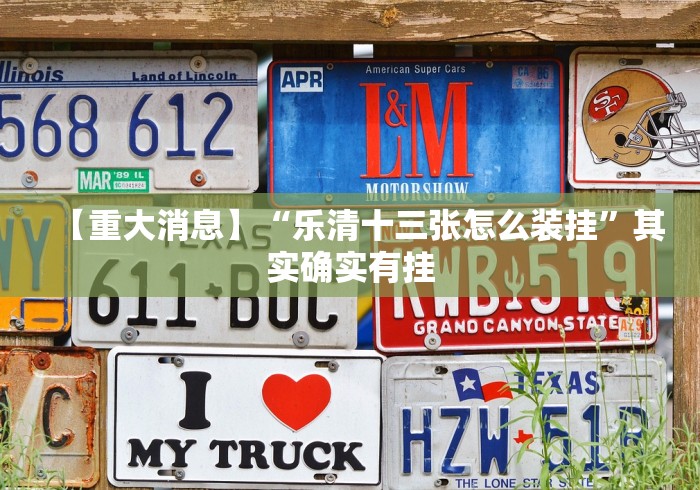 【重大消息】“乐清十三张怎么装挂”其实确实有挂