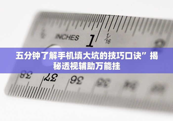 五分钟了解手机填大坑的技巧口诀”揭秘透视辅助万能挂