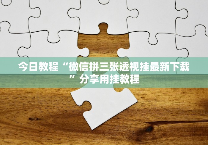 今日教程“微信拼三张透视挂最新下载”分享用挂教程