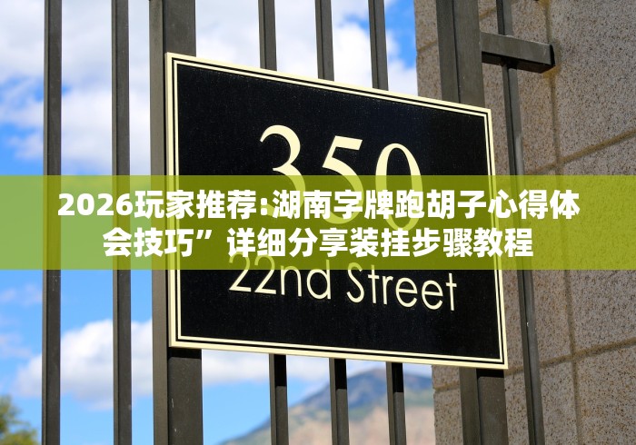2026玩家推荐:湖南字牌跑胡子心得体会技巧”详细分享装挂步骤教程
