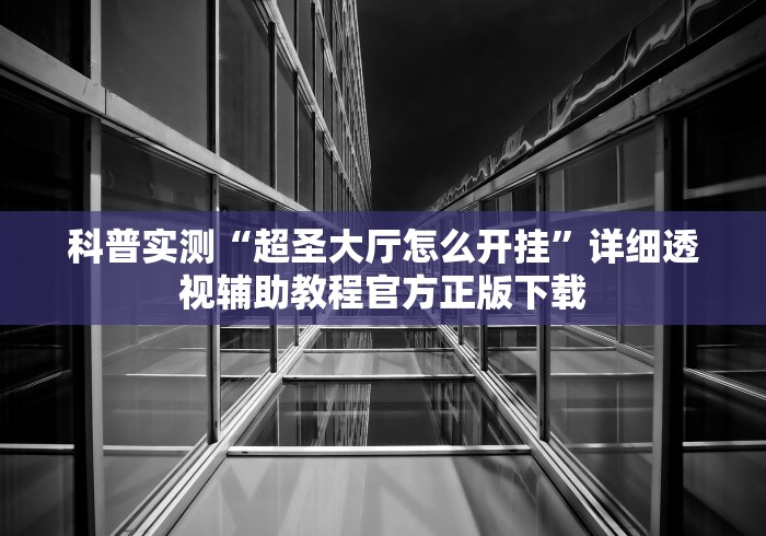 科普实测“超圣大厅怎么开挂”详细透视辅助教程官方正版下载