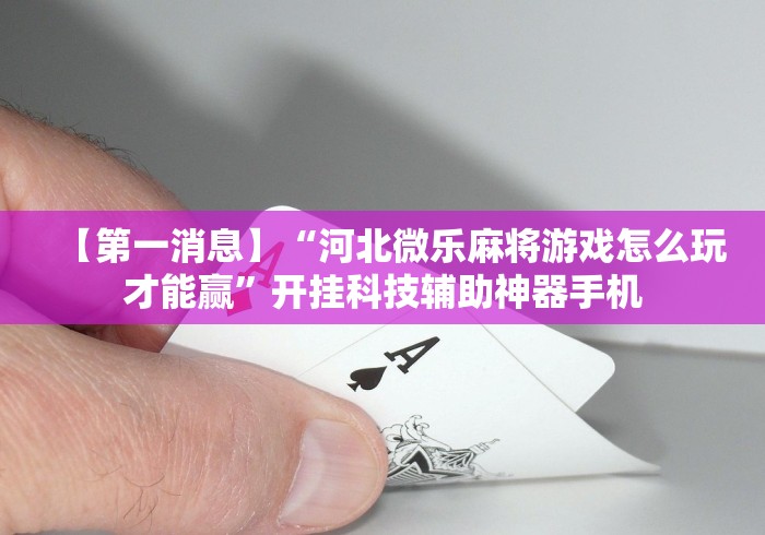 【第一消息】“河北微乐麻将游戏怎么玩才能赢”开挂科技辅助神器手机