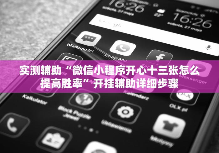 实测辅助“微信小程序开心十三张怎么提高胜率”开挂辅助详细步骤