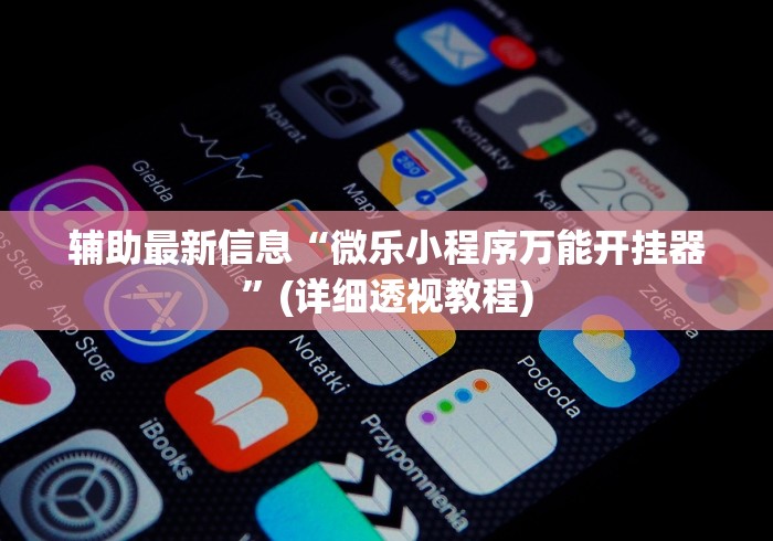 辅助最新信息“微乐小程序万能开挂器”(详细透视教程)