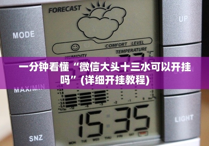一分钟看懂“微信大头十三水可以开挂吗”(详细开挂教程)