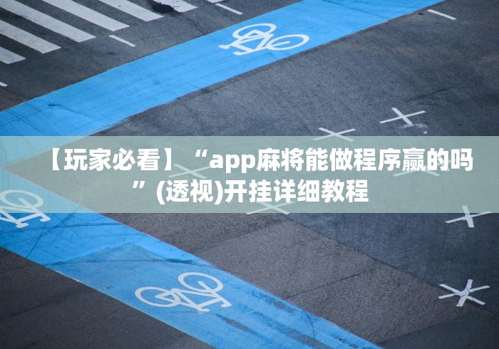 【玩家必看】“app麻将能做程序赢的吗”(透视)开挂详细教程