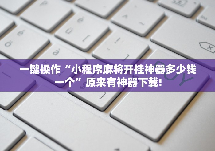 一键操作“小程序麻将开挂神器多少钱一个”原来有神器下载!