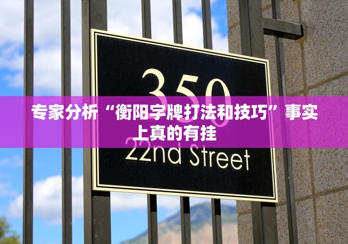 专家分析“衡阳字牌打法和技巧	”事实上真的有挂