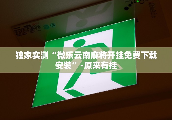 独家实测“微乐云南麻将开挂免费下载安装”-原来有挂