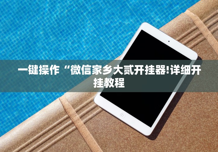 一键操作“微信家乡大贰开挂器!详细开挂教程