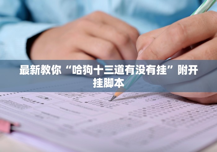 最新教你“哈狗十三道有没有挂”附开挂脚本