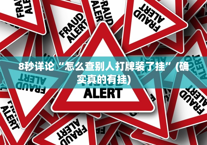 8秒详论“怎么查别人打牌装了挂”(确实真的有挂)
