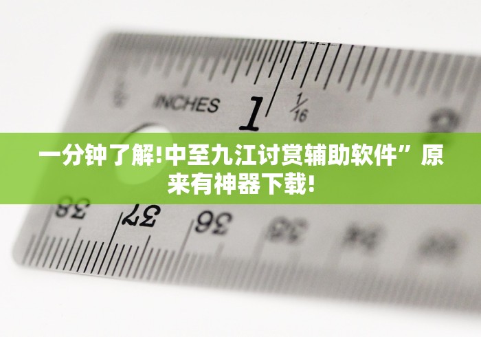 一分钟了解!中至九江讨赏辅助软件”原来有神器下载!