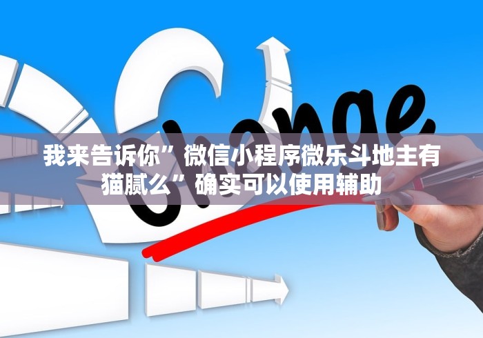 我来告诉你	”微信小程序微乐斗地主有猫腻么”确实可以使用辅助